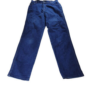 Vintage Hush Puppies Jeans Womens Size 16 Blue High Rise Pleated Seams Pants